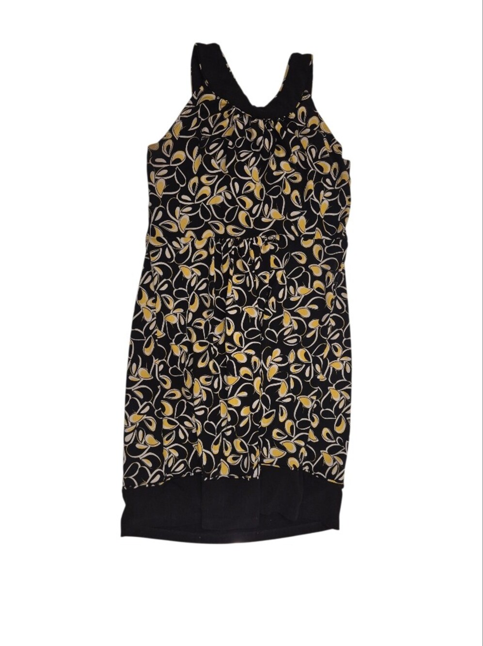 Enfocus Studio Black and Yellow Printed Women's Dress
